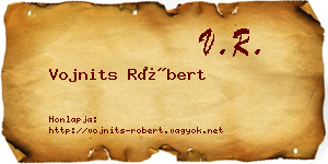 Vojnits Róbert névjegykártya